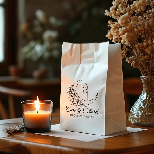 Gepersonaliseerde Maan Bloem Handgemaakte Kaarsen, Rubberstempel