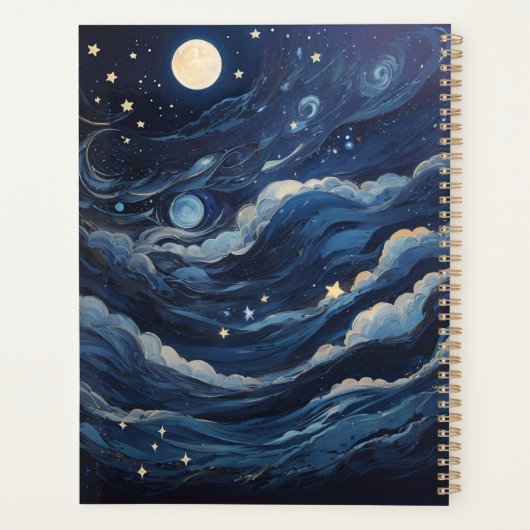 Gepersonaliseerde Maan en Sterren Planner (Achterkant)