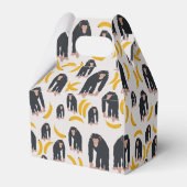 Gepersonaliseerde maandag-chimpansee & bananen-dag bedankdoosjes (Achterkant)