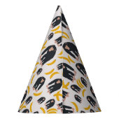 Gepersonaliseerde maandag-chimpansee & bananen-dag feesthoedjes (Achterkant)