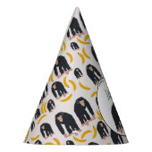 Gepersonaliseerde maandag-chimpansee & bananen-dag feesthoedjes (Links)