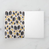 Gepersonaliseerde maandag-chimpansee & bananen-dag kaart (Binnen)