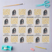 Gepersonaliseerde maandag-chimpansee & bananen-dag tissuepapier (Craft)