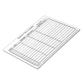 Gepersonaliseerde maandelijkse factureringstracker notitieblok (Schuin)