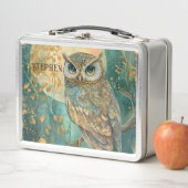 Gepersonaliseerde Maanverlichte Uil Emerald Forest (In situ)