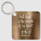 Gepersonaliseerde maar God Psalmen Bijbelvers Sleutelhanger (Voorkant)