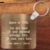 Gepersonaliseerde maar God Psalmen Bijbelvers Sleutelhanger (Achterkant)