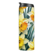 Gepersonaliseerde Maart Geboorte Bloem Daffodil 16 Thermosbeker (Geroteerd rechts)