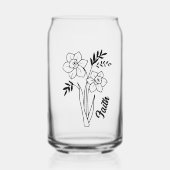 Gepersonaliseerde maart Geboorte Maand Bloem Daffo Blikvorm Glas (Voorkant)
