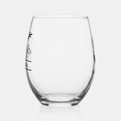 Gepersonaliseerde maart Geboorte Maand Bloem Moede Wijnglas Zonder Voet (Links)