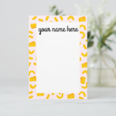 Gepersonaliseerde Mac en Kaas Notecards Bedankkaart (Staand voorkant)