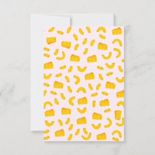 Gepersonaliseerde Mac en Kaas Notecards Bedankkaart (Achterkant)