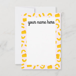 Gepersonaliseerde Mac en Kaas Notecards Bedankkaart
