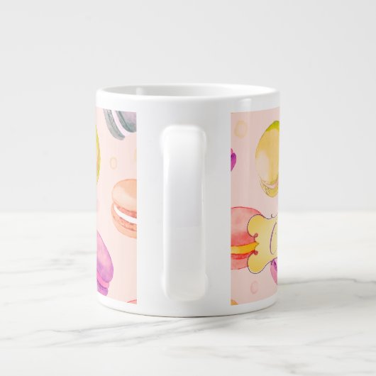 Gepersonaliseerde Macarons Waterverf Mok (Achterkant)