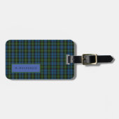 Gepersonaliseerde MacKenzie Tartan Mannen Bagage Bagagelabel (Voorkant horizontaal)