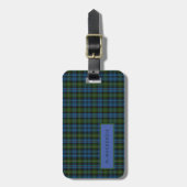 Gepersonaliseerde MacKenzie Tartan Mannen Bagage Bagagelabel (Voorkant verticaal)