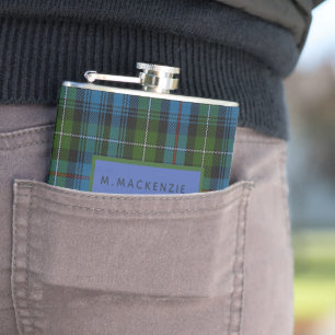 Gepersonaliseerde MacKenzie Tartan Mannen Flask He Heupfles