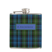 Gepersonaliseerde MacKenzie Tartan Mannen Flask He Heupfles (Voorkant)