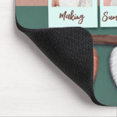 Gepersonaliseerde Macrame Feather Boho Mousepad Muismat (Hoek)