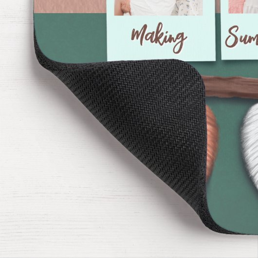 Gepersonaliseerde Macrame Feather Boho Mousepad Muismat (Hoek)