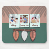 Gepersonaliseerde Macrame Feather Boho Mousepad Muismat (Voorkant)