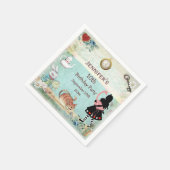 Gepersonaliseerde Mad Hatter verjaardagsfeestje Servet (Hoek)