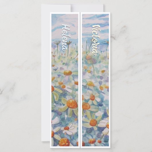 Gepersonaliseerde madeliefjes met naam twee Bladwi (Voorkant)