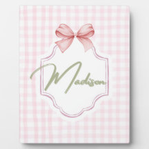 Gepersonaliseerde Madison Baby Girl Nursery Bow &
