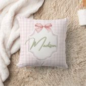 Gepersonaliseerde Madison Baby Girl Nursery Bow &  Kussen (Deken)