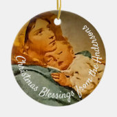 Gepersonaliseerde Madonna en Child Keepomwille Keramisch Ornament (Voorkant)
