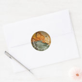 Gepersonaliseerde Madonna en kind Ronde Sticker (Envelop)