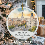 Gepersonaliseerde Madrid Ornament, Spanje Gift Keramisch Ornament