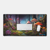 Gepersonaliseerde Magic Mushroom Forest Desk Mat (Keyboard & Muis)