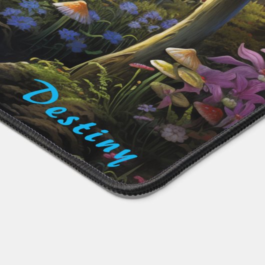 Gepersonaliseerde Magic Mushroom Forest Desk Mat (Hoek)