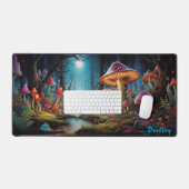Gepersonaliseerde Magic Mushroom Forest Desk Mat (Keyboard & Muis)