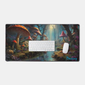 Gepersonaliseerde Magic Mushroom Forest Desk Mat (Keyboard & Muis)