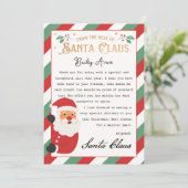 Gepersonaliseerde magische brief van Santa Printab Kaart (Staand voorkant)