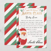 Gepersonaliseerde magische brief van Santa Printab Kaart (Voorkant / Achterkant)