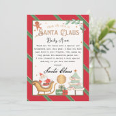 Gepersonaliseerde magische brief van Santa Printab Kaart (Staand voorkant)