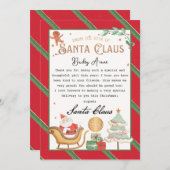 Gepersonaliseerde magische brief van Santa Printab Kaart (Voorkant / Achterkant)