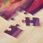 Gepersonaliseerde magische eenhoorn en regenboog legpuzzel (Zijkant)