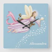 Gepersonaliseerde Magische Engel Fairy Klok voor M (Voorkant)