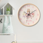 Gepersonaliseerde magische fee bloementuin Pixie<br><div class="desc">Voeg een vleugje betovering toe aan de kamer van je kleintje met onze gepersonaliseerde Magische Fee Floral Garden Pixie Clock! Deze prachtige klok is de perfecte manier om grillen en charme toe te voegen aan hun ruimte en hen te helpen tijd te leren vertellen. Vervaardigd met zorg en aandacht voor...</div>