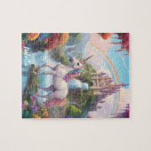 Gepersonaliseerde magische sprookje eenhoorn legpuzzel (Horizontaal)