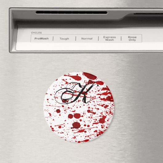 Gepersonaliseerde Magneet Bloed Splatter Vampier G (Insitu (Vaatwasser))