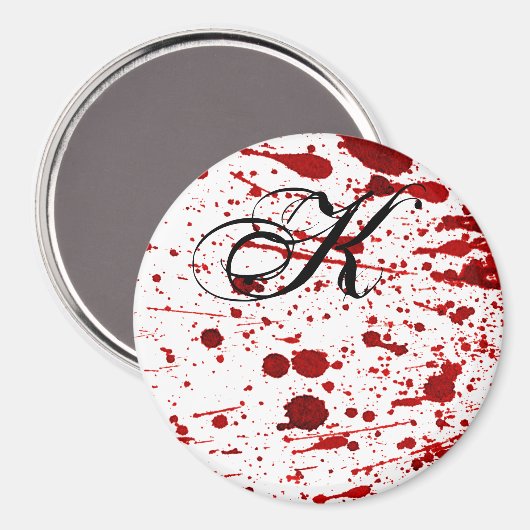 Gepersonaliseerde Magneet Bloed Splatter Vampier G (Voorkant / Achterkant)