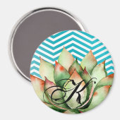 Gepersonaliseerde magneet Boho Cacti Cactus Succul (Voorkant / Achterkant)