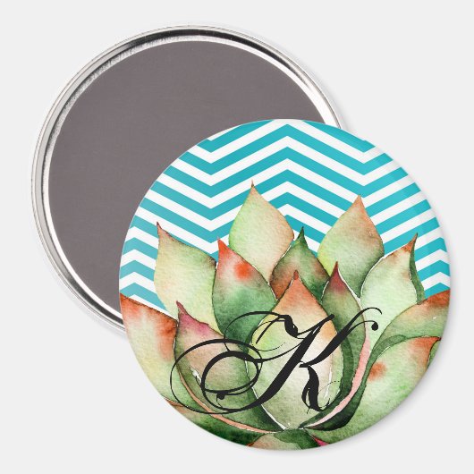 Gepersonaliseerde magneet Boho Cacti Cactus Succul (Voorkant / Achterkant)