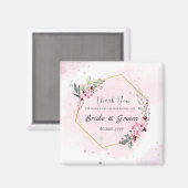 Gepersonaliseerde magneet bruiloft gunsten voor ga (Voorkant / Achterkant)