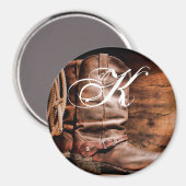 Gepersonaliseerde magneet Cowboy laarzen schuur ho (Voorkant / Achterkant)